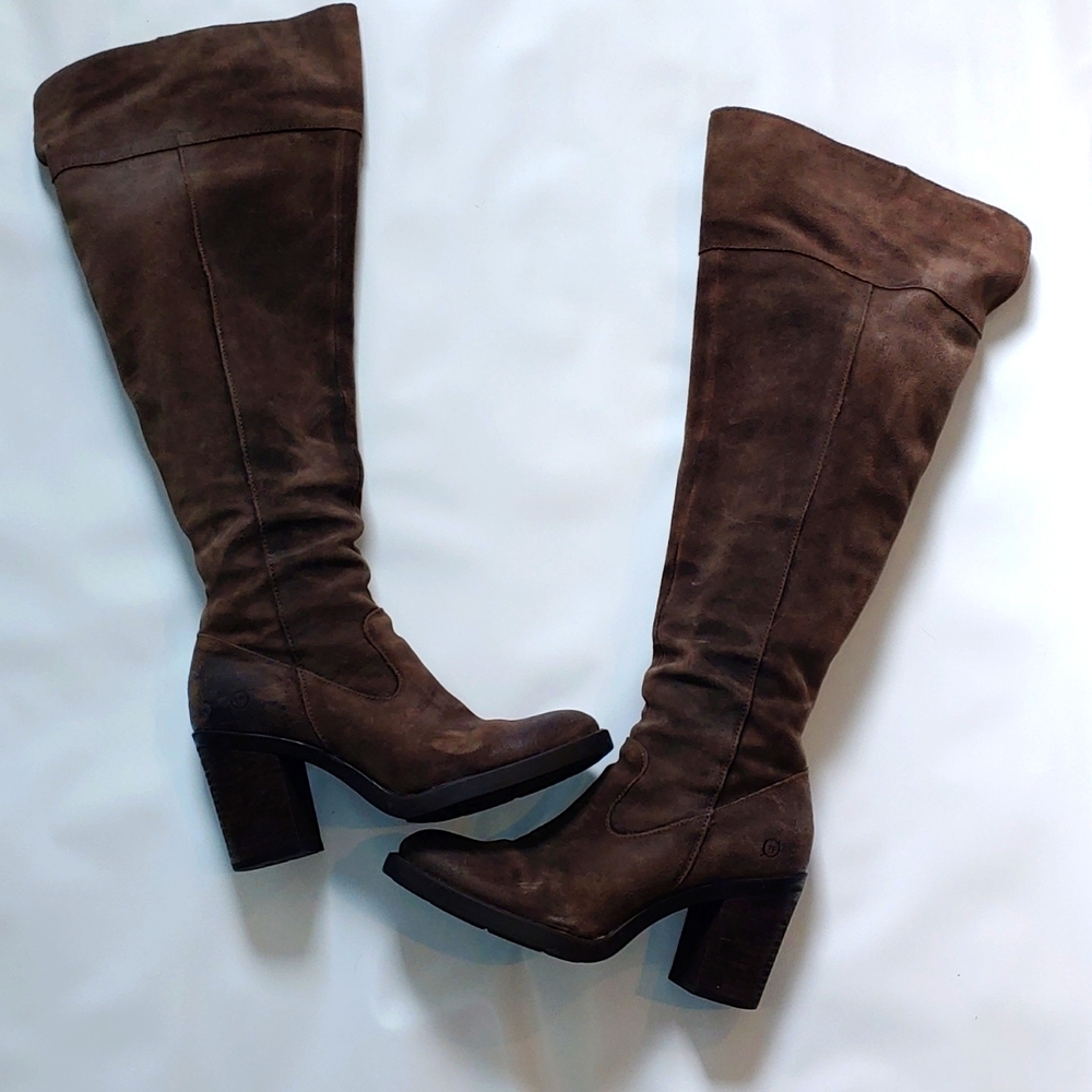 Born brown suede over the knee boots size 8.5
